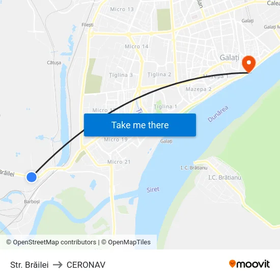 Str. Brăilei to CERONAV map