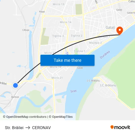 Str. Brăilei to CERONAV map