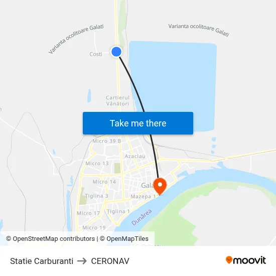 Statie Carburanti to CERONAV map