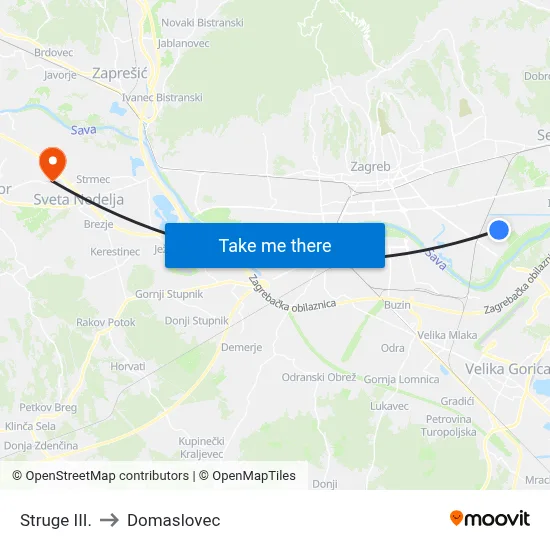 Struge III. to Domaslovec map