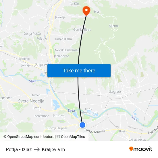 Petlja - Izlaz to Kraljev Vrh map