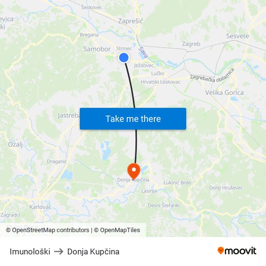 Imunološki to Donja Kupčina map