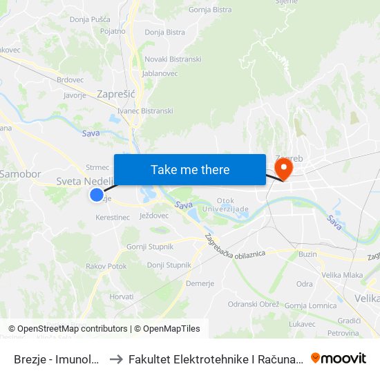 Brezje - Imunološki to Fakultet Elektrotehnike I Računarstva map