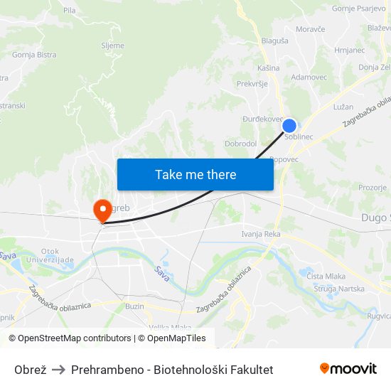 Obrež to Prehrambeno - Biotehnološki Fakultet map