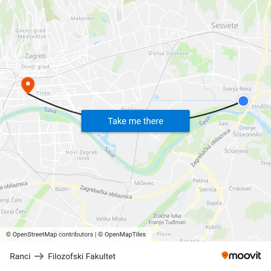 Ranci to Filozofski Fakultet map