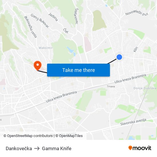 Dankovečka to Gamma Knife map