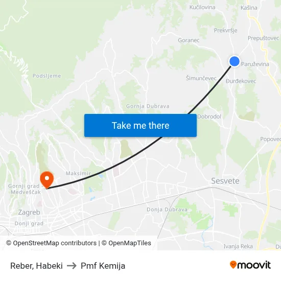 Reber, Habeki to Pmf Kemija map