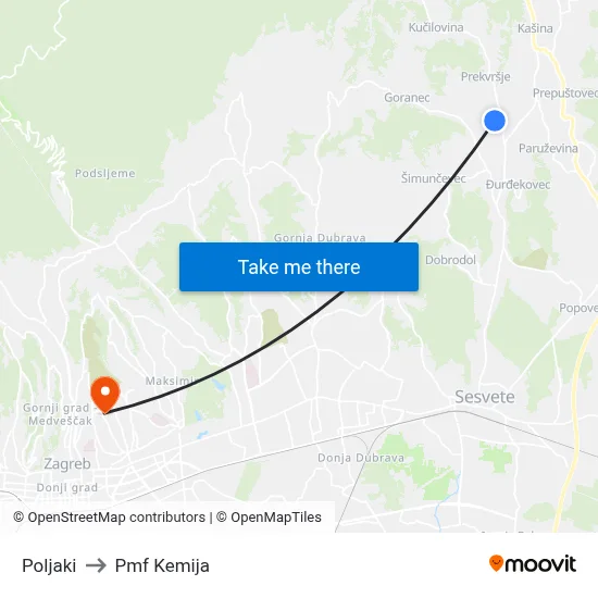 Poljaki to Pmf Kemija map