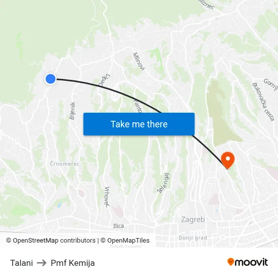 Talani to Pmf Kemija map