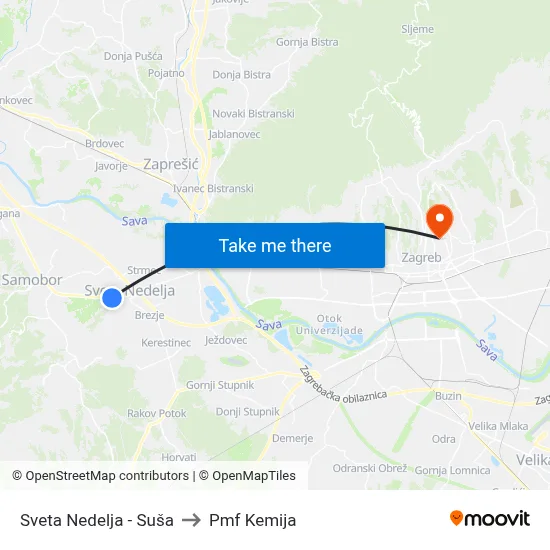Sveta Nedelja - Suša to Pmf Kemija map