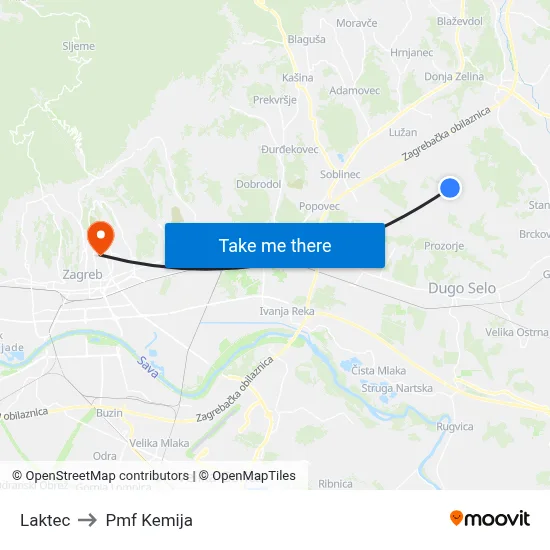 Laktec to Pmf Kemija map