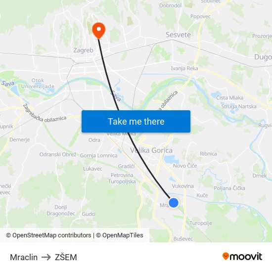 Mraclin to ZŠEM map