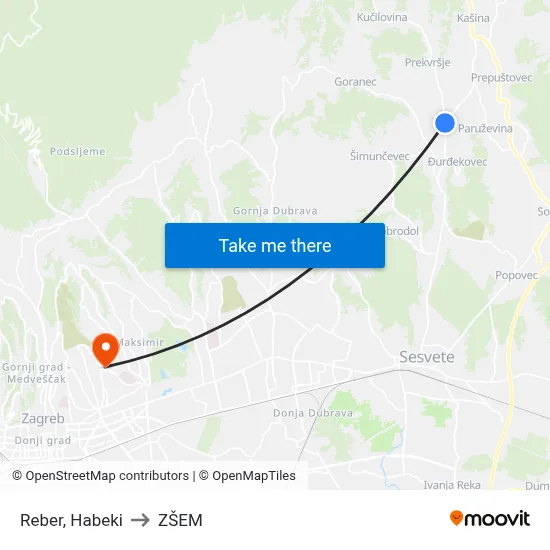 Reber, Habeki to ZŠEM map
