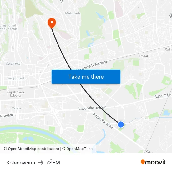 Koledovčina to ZŠEM map