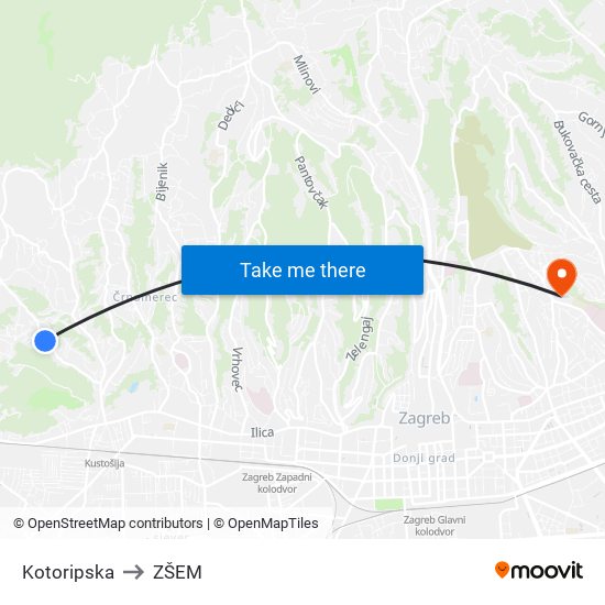 Kotoripska to ZŠEM map