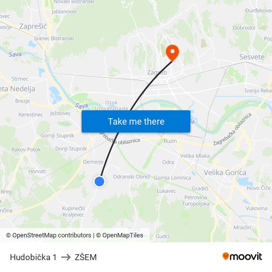 Hudobička 1 to ZŠEM map