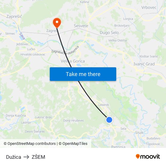 Dužica to ZŠEM map