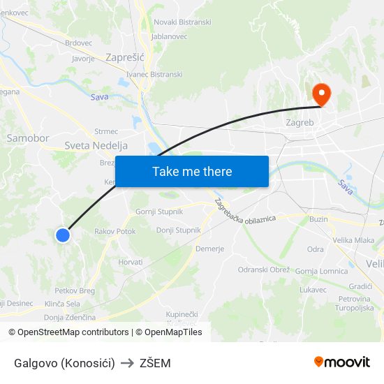 Galgovo (Konosići) to ZŠEM map