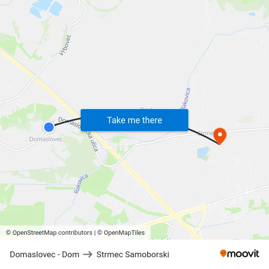 Domaslovec - Dom to Strmec Samoborski map
