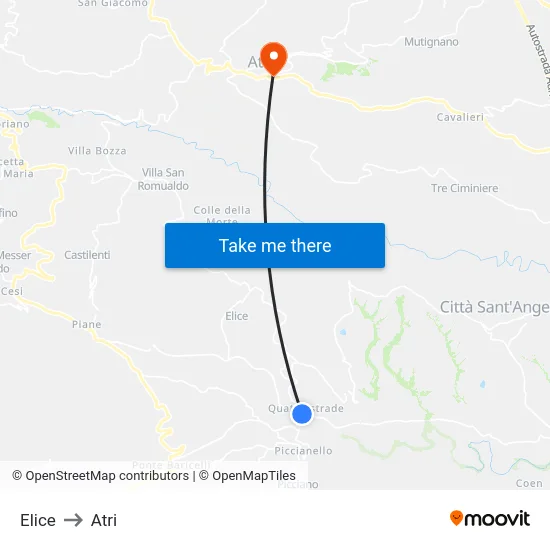 Elice to Atri map