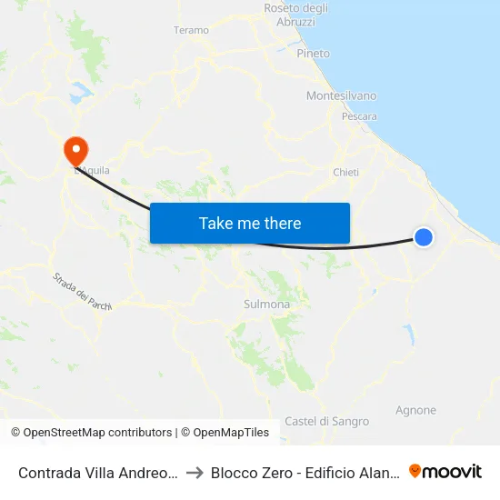 Villa Andreoli District, 184 to Block Zero - Alan Turing Building map