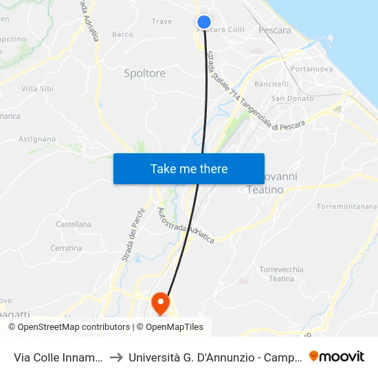 Colle Innamorati - Consorte to Università G. D'Annunzio - Campus Di Chieti map
