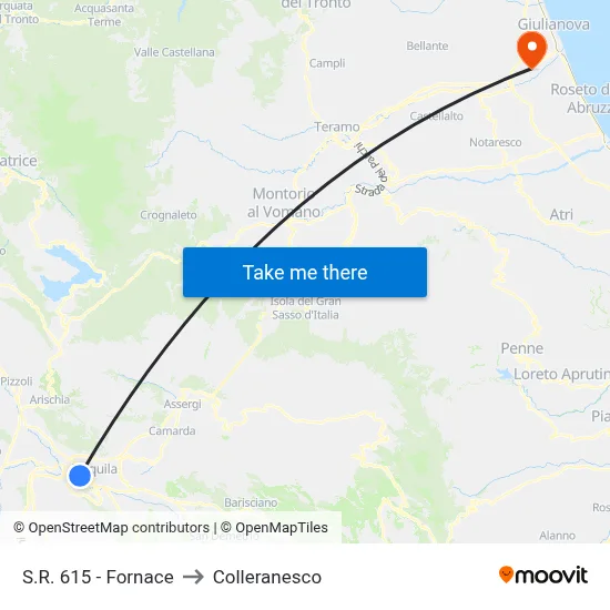 SR 615 - Furnace to Colleranesco map