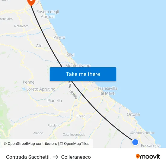 Contrada Sacchetti, to Colleranesco map