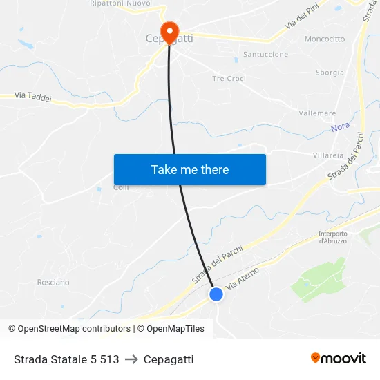 State Road 5 513 to Cepagatti map