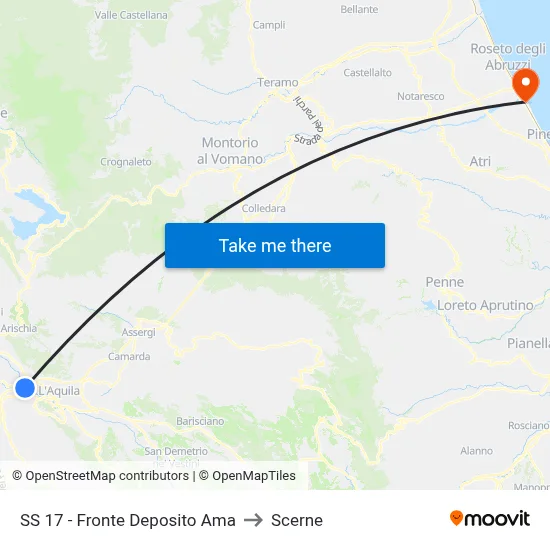 SS 17 - Opposite Ama Depot to Scerne map