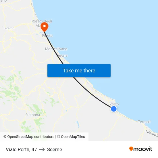 47 Perth Avenue to Scerne map
