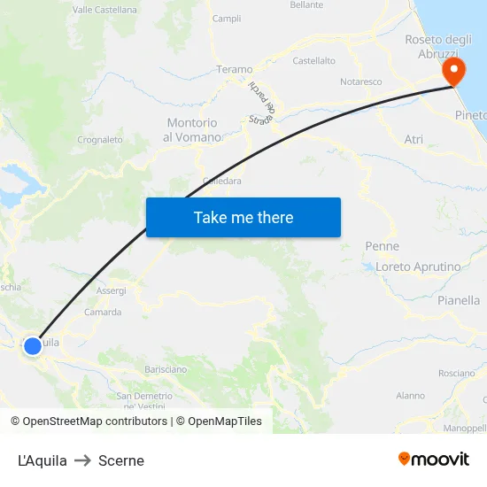 The Eagle to Scerne map