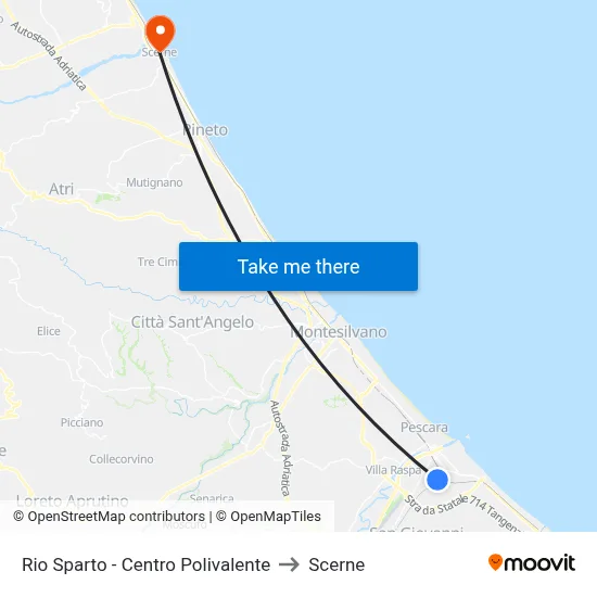 Rio Sparto - Multipurpose Center to Scerne map