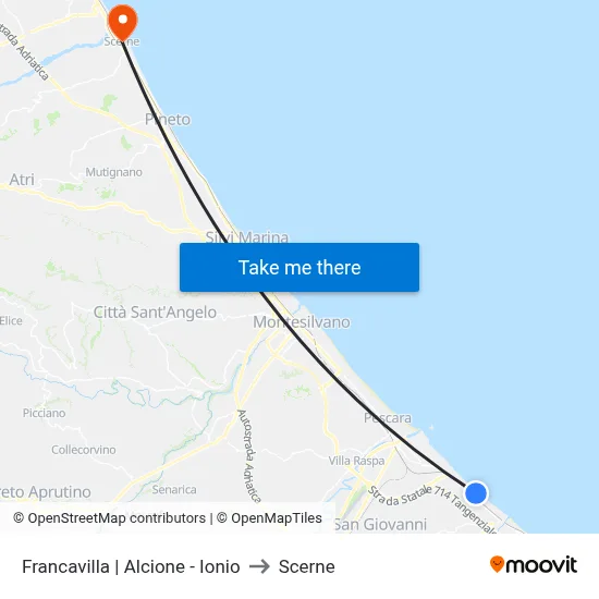 Francavilla | Alcione - Ionio to Scerne map