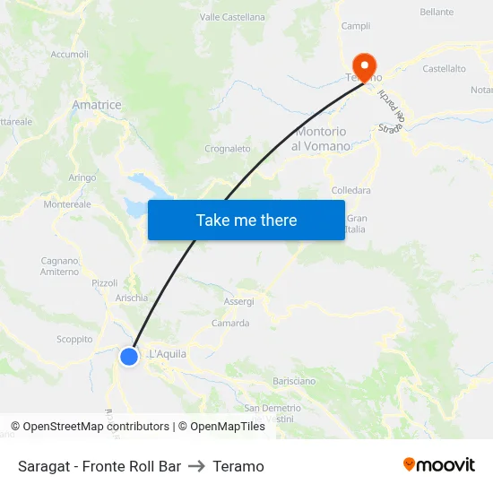 Saragat - Opposite Roll Bar to Teramo map