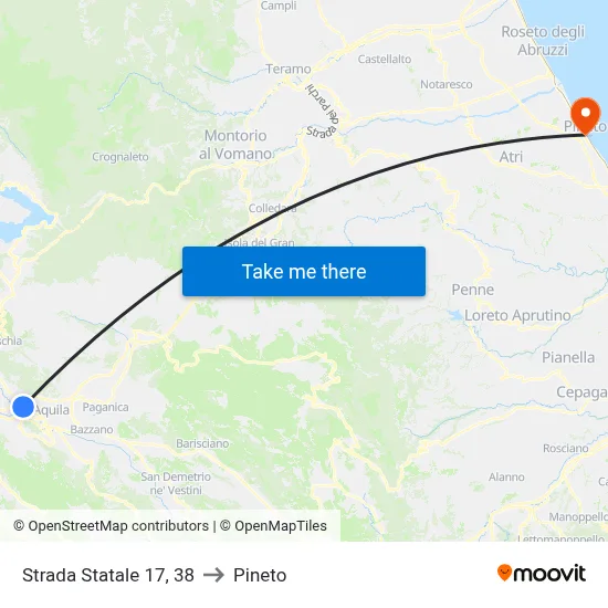 State Road 17, 38 to Pineto map
