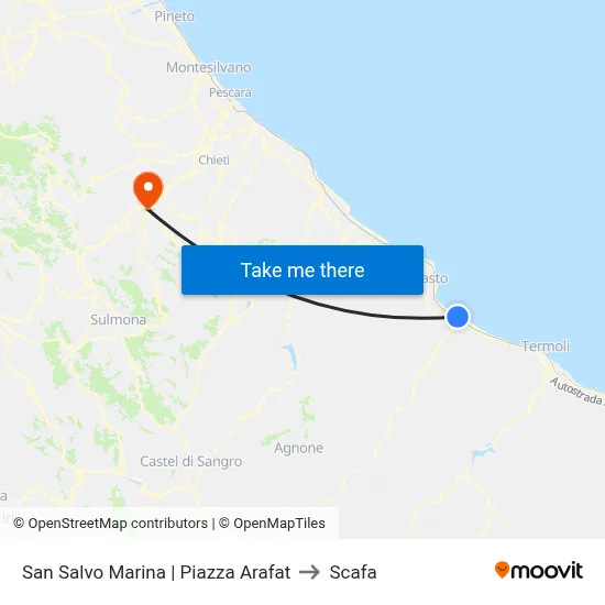 San Salvo Marina | Piazza Arafat to Scafa map