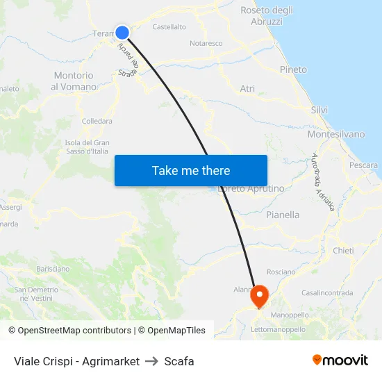 Crispi Avenue - Agrimarket to Scafa map