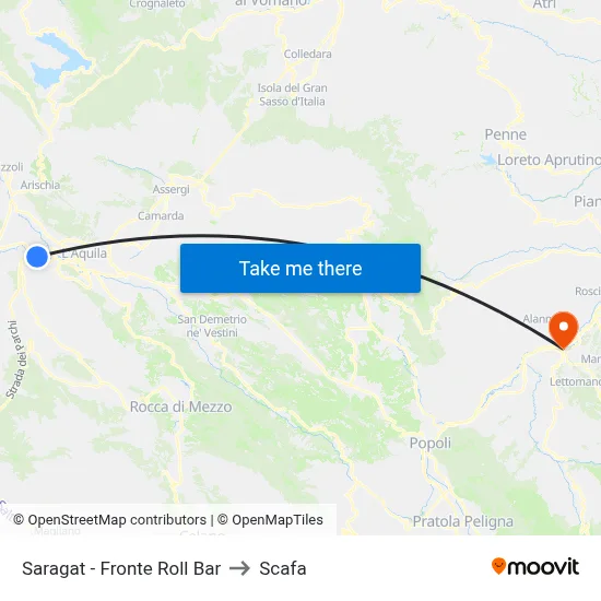 Saragat - Opposite Roll Bar to Scafa map