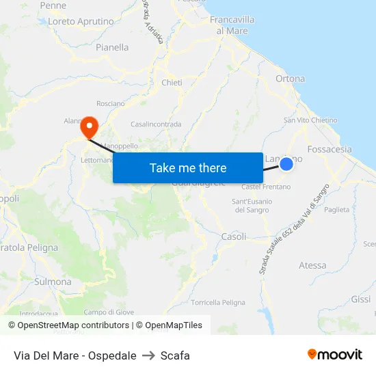Sea Street - Hospital to Scafa map