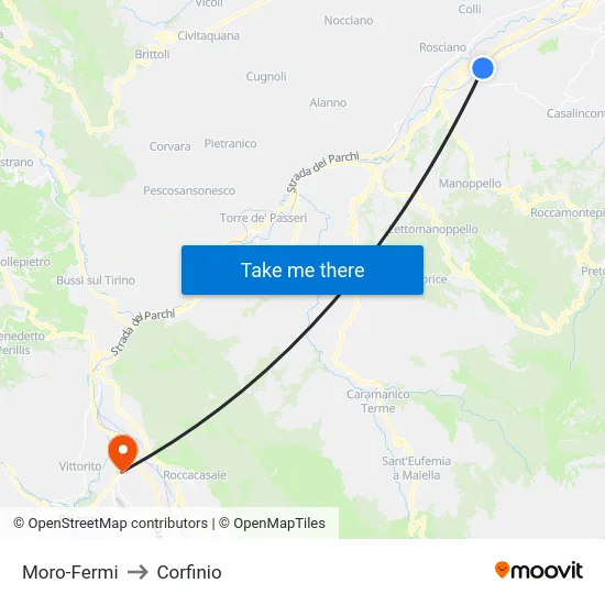 Moro-Fermi to Corfinio map