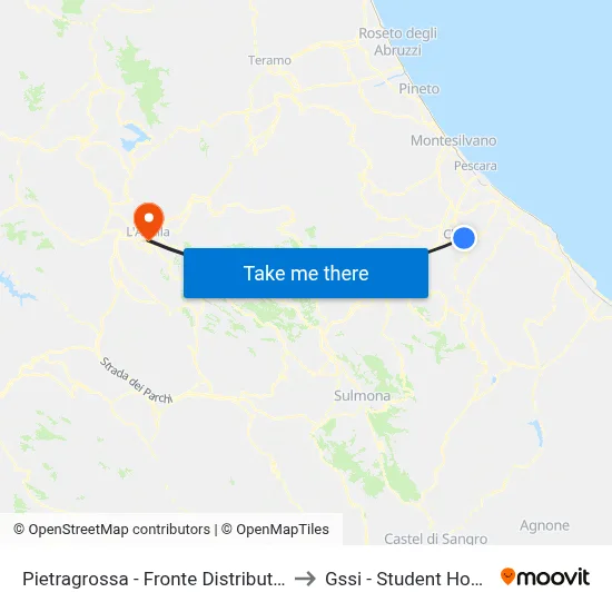 Pietragrossa - Opposite Gas Station to GSSI - Student House map