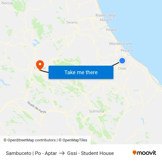 Sambuceto | Po - Aptar to GSSI - Student House map