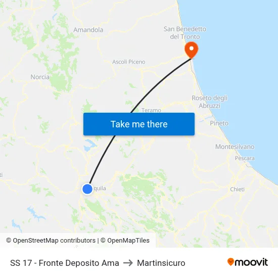 SS 17 - Opposite Ama Depot to Martinsicuro map