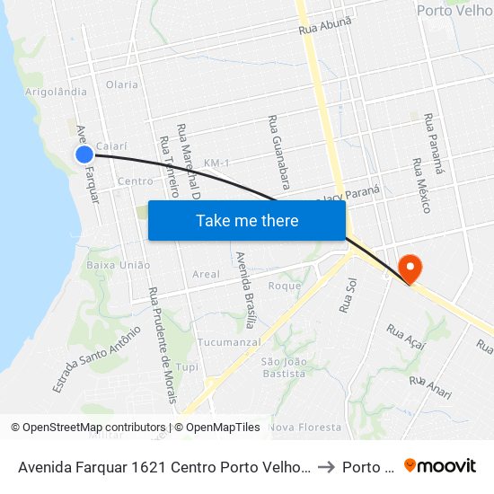 Avenida Farquar 1621 Centro Porto Velho - Ro 76801-019 Brasil to Porto Velho map