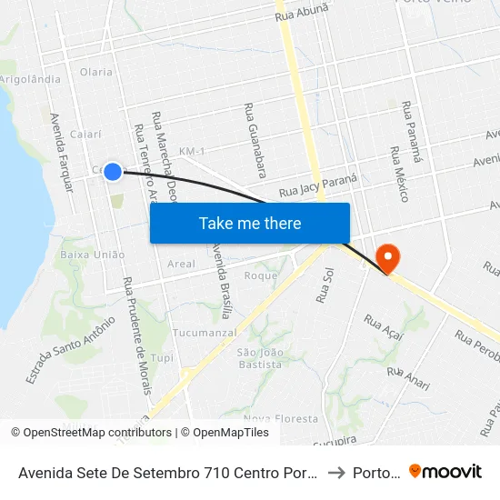 Avenida Sete De Setembro 710 Centro Porto Velho - Ro 78916-000 Brasil to Porto Velho map