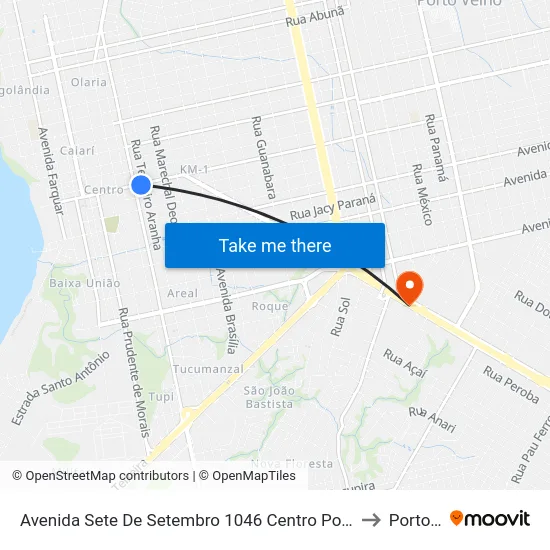 Avenida Sete De Setembro 1046 Centro Porto Velho - Ro 76801-096 Brasil to Porto Velho map