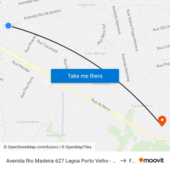 Avenida Rio Madeira 627 Lagoa Porto Velho - Ro 78906-520 Brasil to Faro map
