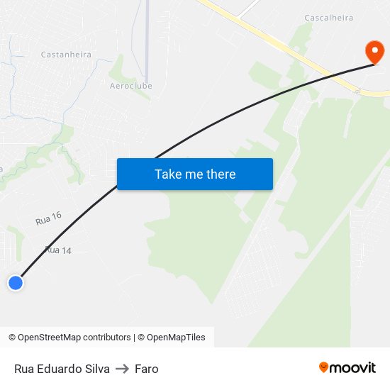 Rua Eduardo Silva to Faro map