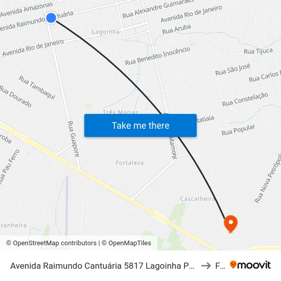 Avenida Raimundo Cantuária 5817 Lagoinha Porto Velho - Ro 78910-790 Brasil to Faro map